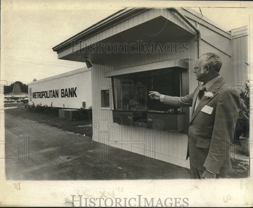 1973 Press Photo Charles Derbes, First Metropolitan Bank, Kenner- Historic Images