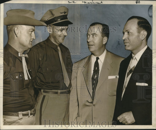 1954 Press Photo Louisiana Sheriff's Association banquet uniforms exhibited- Historic Images