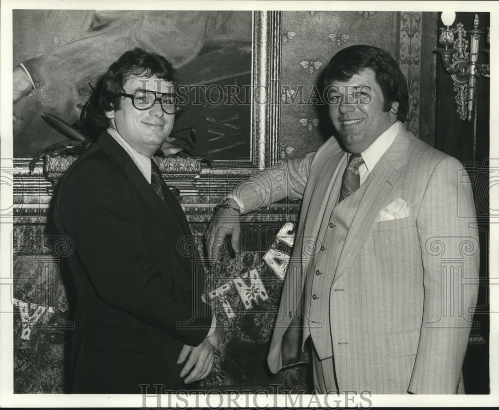 1977 Press Photo Steven Kuntz and John Elms, Jr. of TAC Amusement, Metairie- Historic Images