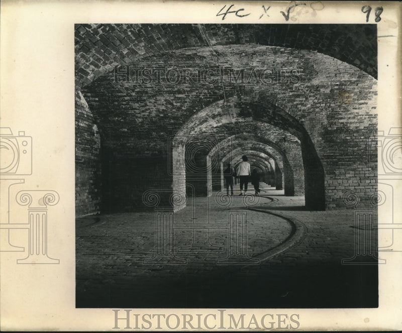Load image into Gallery viewer, 1964 Press Photo Tunnel leading into Fort Jackson. - nob09782
