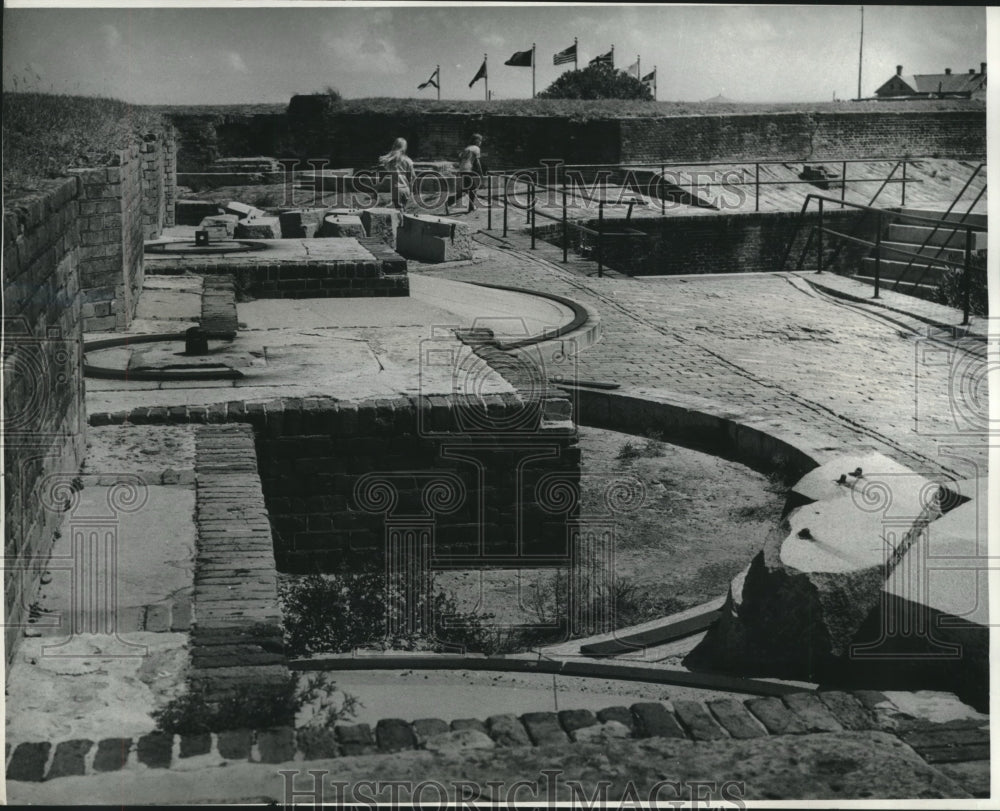 1975 Press Photo Fort Morgan, Southwest Bastion, war of the states- Historic Images