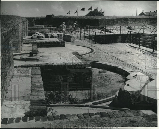 1975 Press Photo Fort Morgan, Southwest Bastion, war of the states- Historic Images