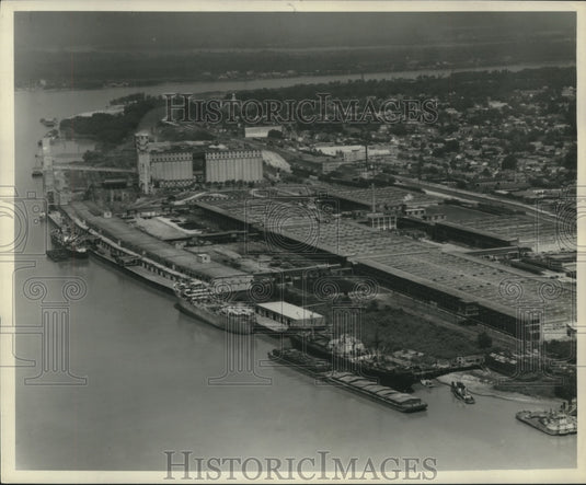 1960 Press Photo Aerial view of Public Commodity Warehouse & Foreign Trade Zone- Historic Images