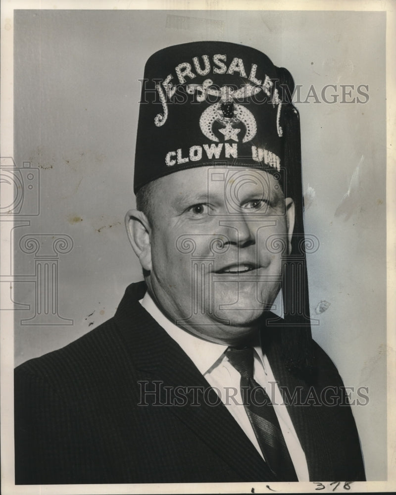 1964 Press Photo Edward Field, president of Shrine Clown Unit Jerusalem Temple