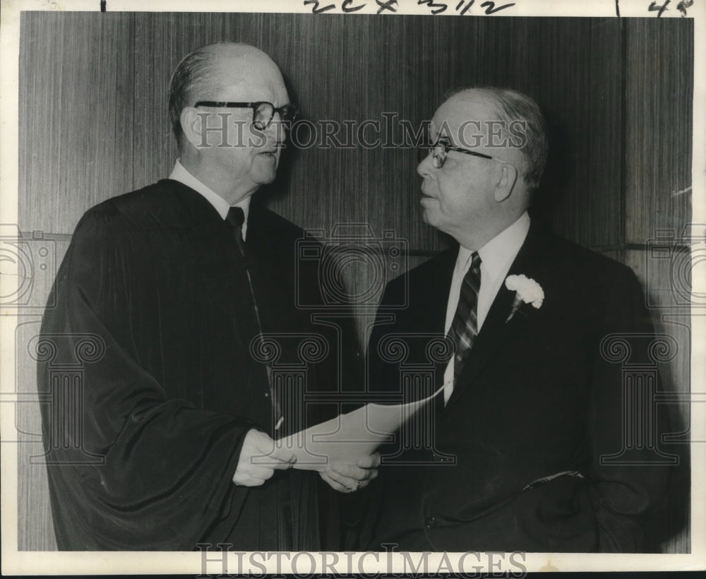 1966 Press Photo Louisiana Chief Justice John Fournet &amp; former Gov. Sam Jones