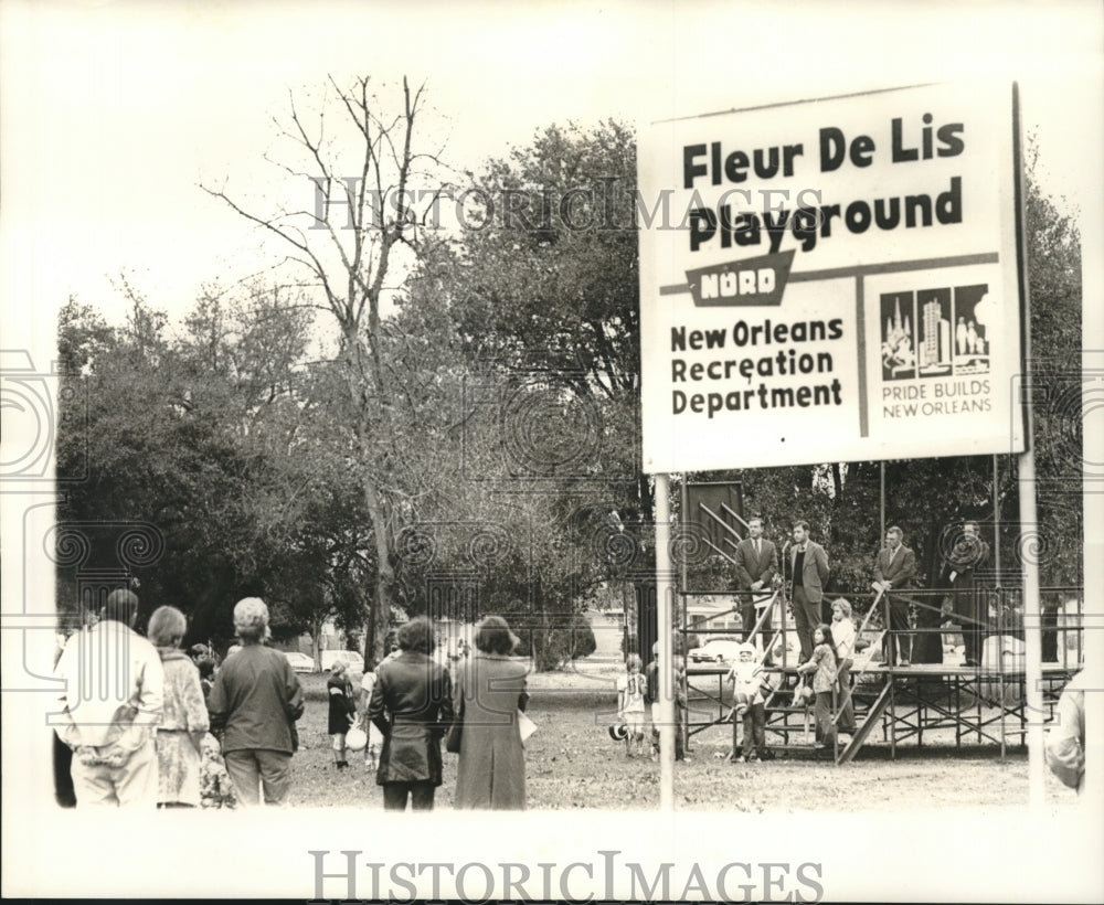 1973 Press Photo Fleur De Lis Playground, New Orleans Recreation Department- Historic Images