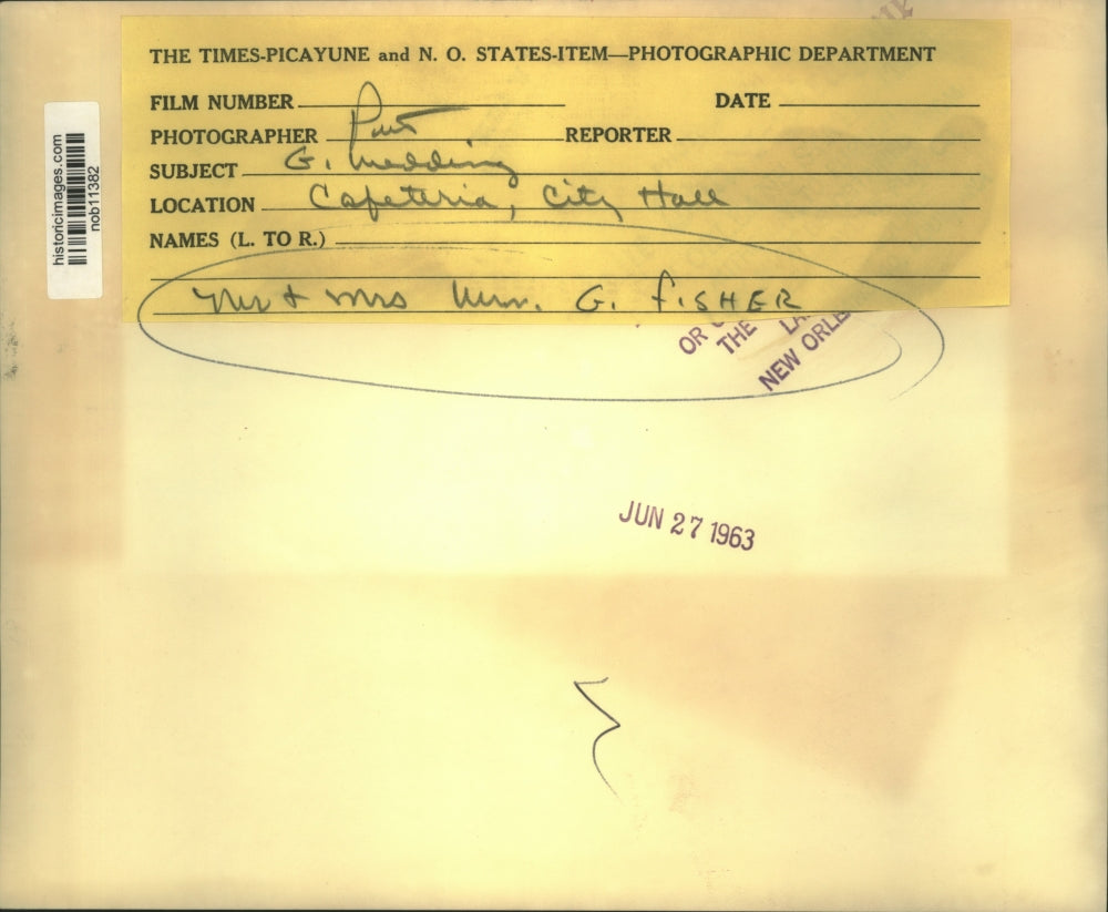 1963 Press Photo Mr & Mrs William G Fisher celebrates Golden Wedding Anniversary