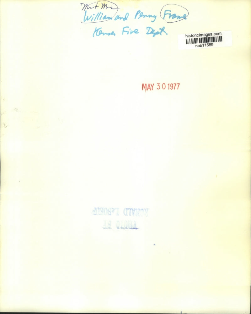 1977 Press Photo Mr. & Mrs. William and Penny Frame, Kenner Fire Department