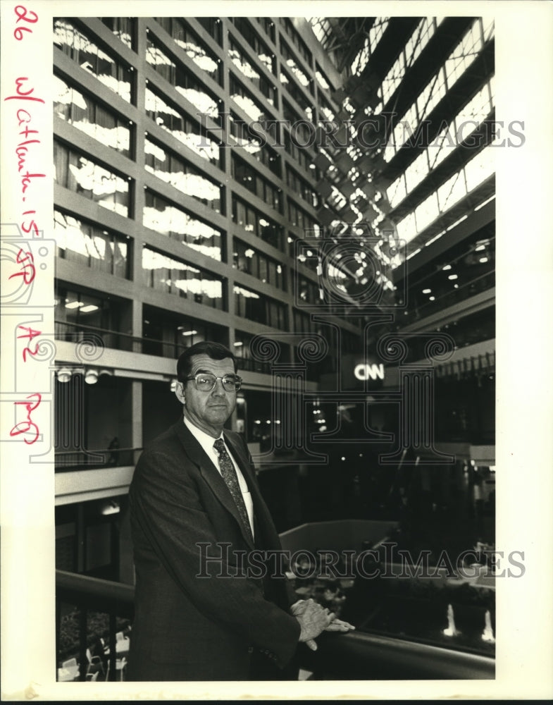 1987 Press Photo Don Fowler, CEO, Atlanta &#39;88 Democratic Convention, CNN Center- Historic Images