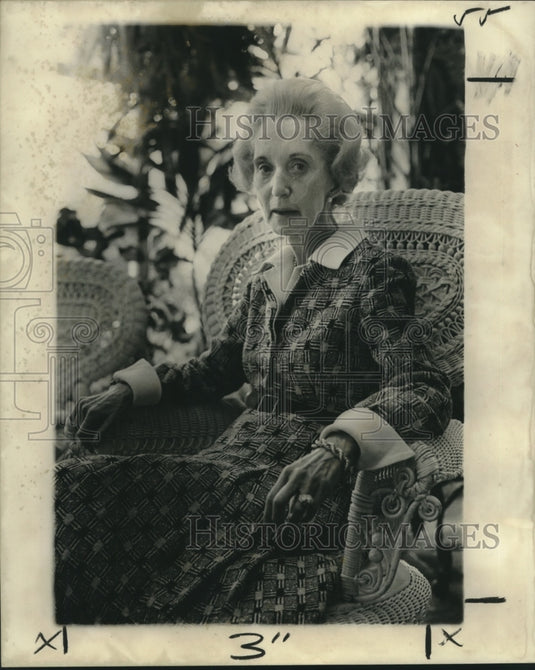 1977 Press Photo Muriel Bultman Francis of Louisiana- Historic Images