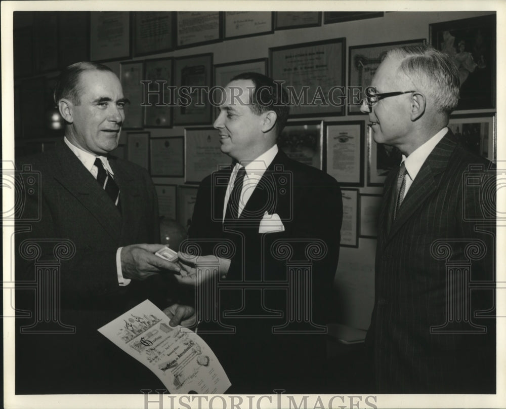 1954 Press Photo A Local company honoring one of their best employees