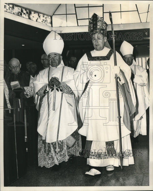1967 Press Photo Bishop Frey Consecration at St. Francis Cabrini, New Orleans