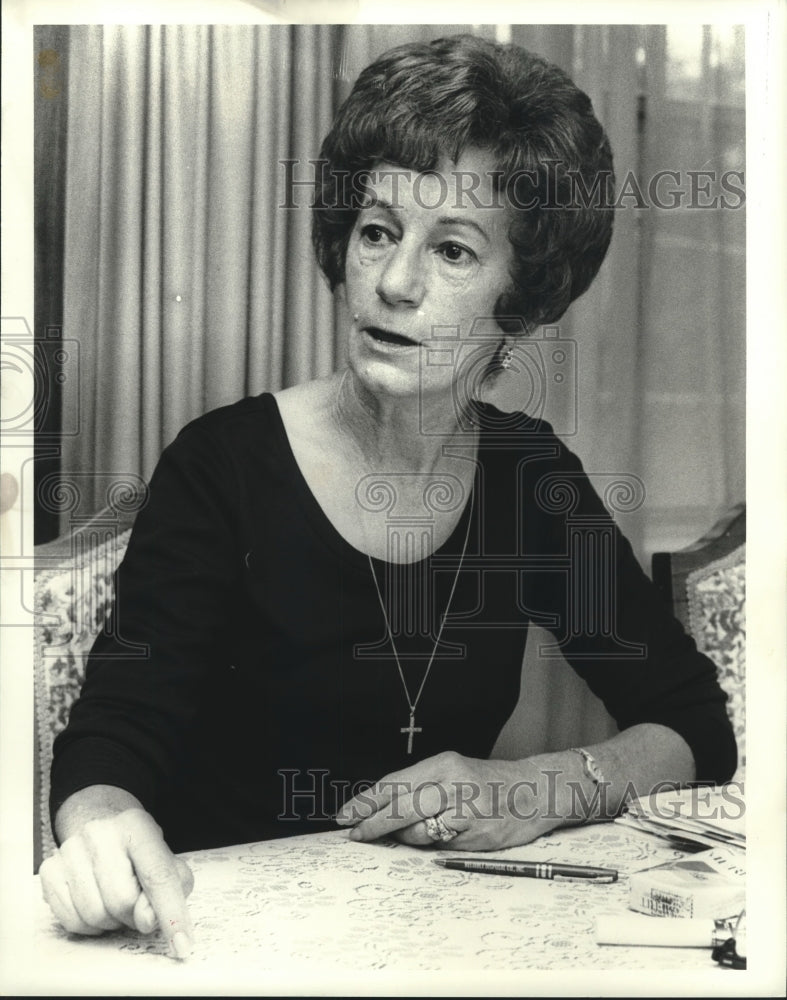 1978 Press Photo Segregationist Mrs. B.J. Gaillot, Jr.- Historic Images