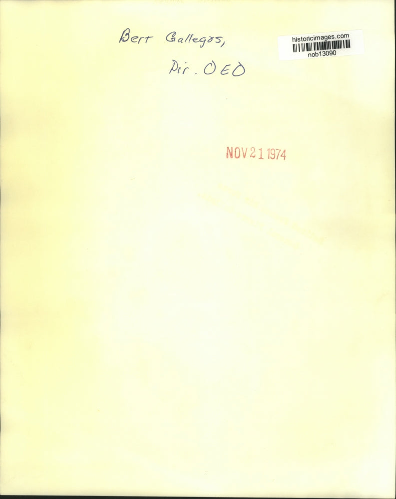 1974 Press Photo Berr Gallegos, Director of OEO - nob13090