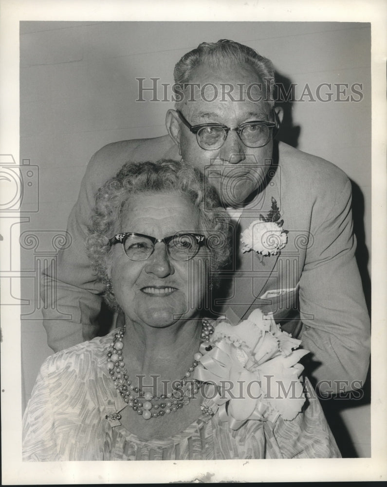 1965 Press Photo Mr. &amp; Mrs. Andrew Frey celebrate 50th wedding anniversary.