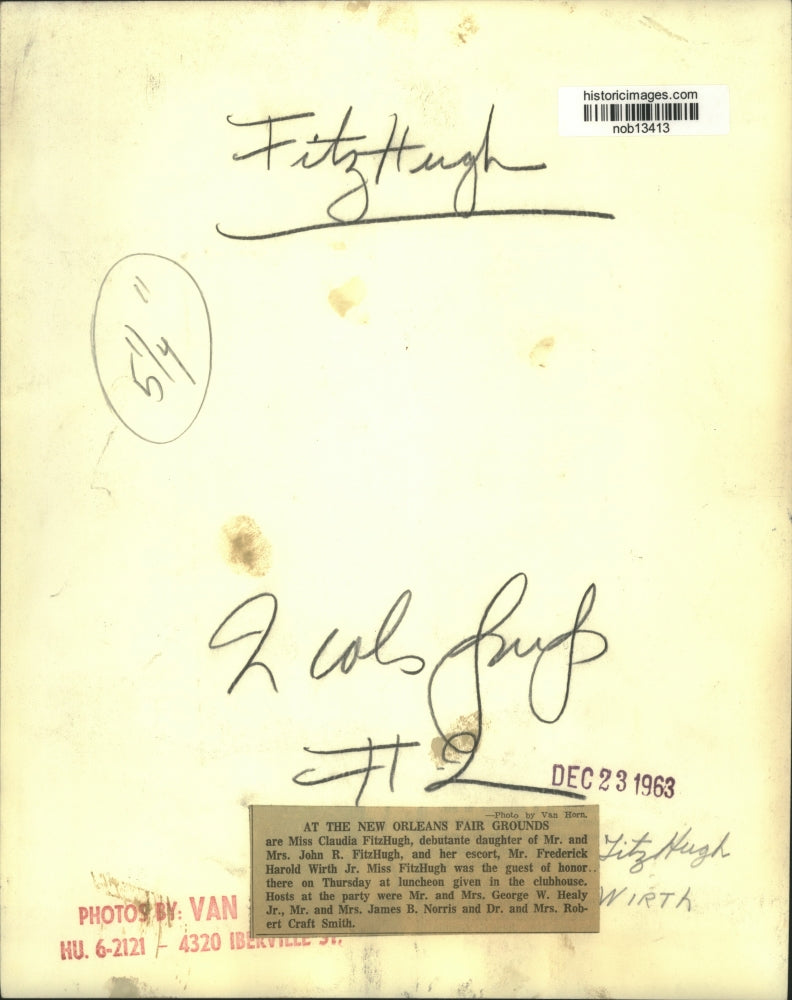 1963 Press Photo Miss Claudia FitzHugh with Frederick Harold at Fair Grounds