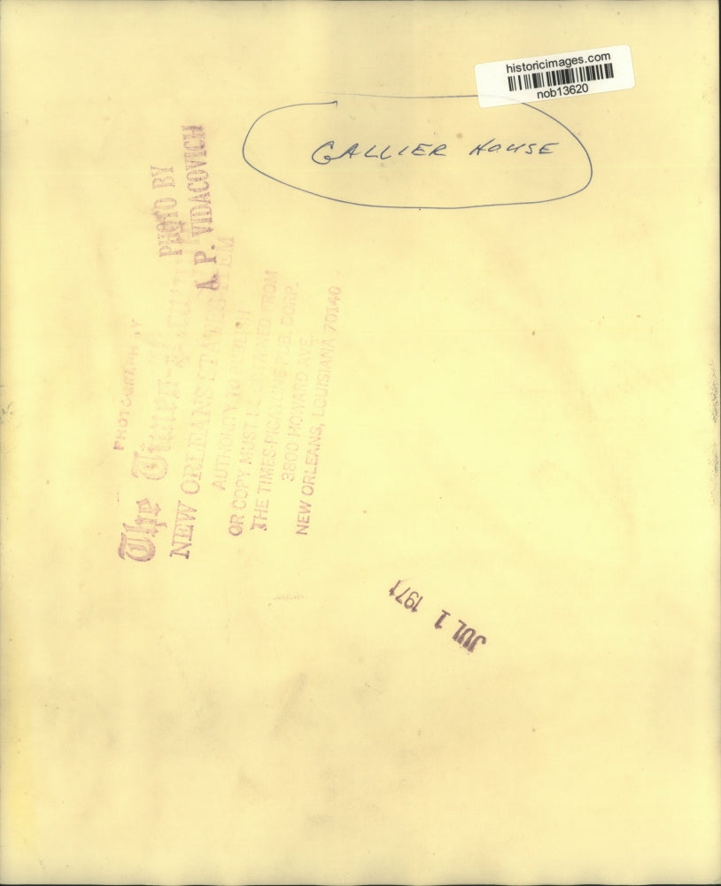 1971 Press Photo Exterior view of Gallier House. - nob13620