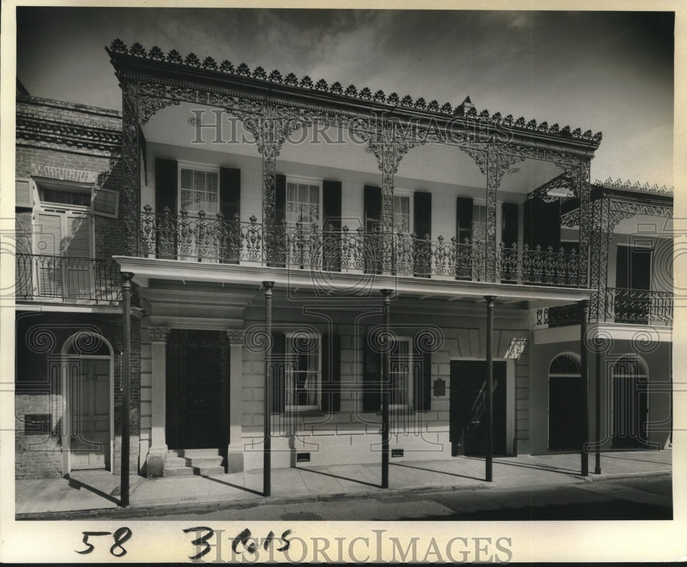 1974 Press Photo Gallier House, 1132 Royal St., New Orleans, Louisiana 70116- Historic Images