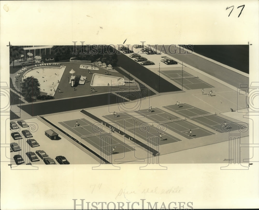 1976 Press Photo Fountain Bay Club addition to Hotel Fontainebleau- Historic Images