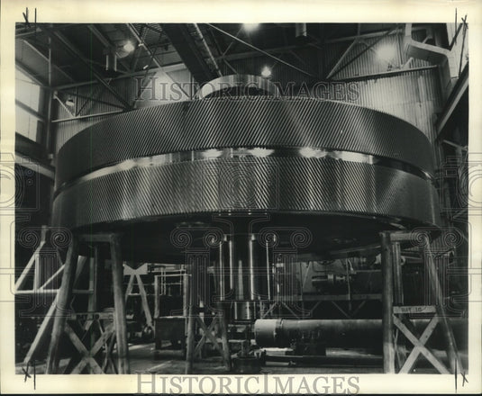 1974 Press Photo Bull gear manufactured at General Electric's marine turbine- Historic Images
