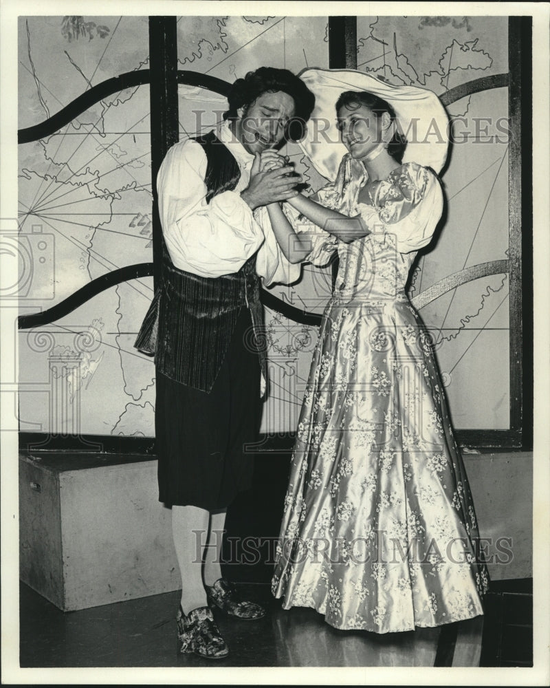  Press Photo Traber Burns, Stella Curtis in The Rivals at Tulane Center Stage- Historic Images