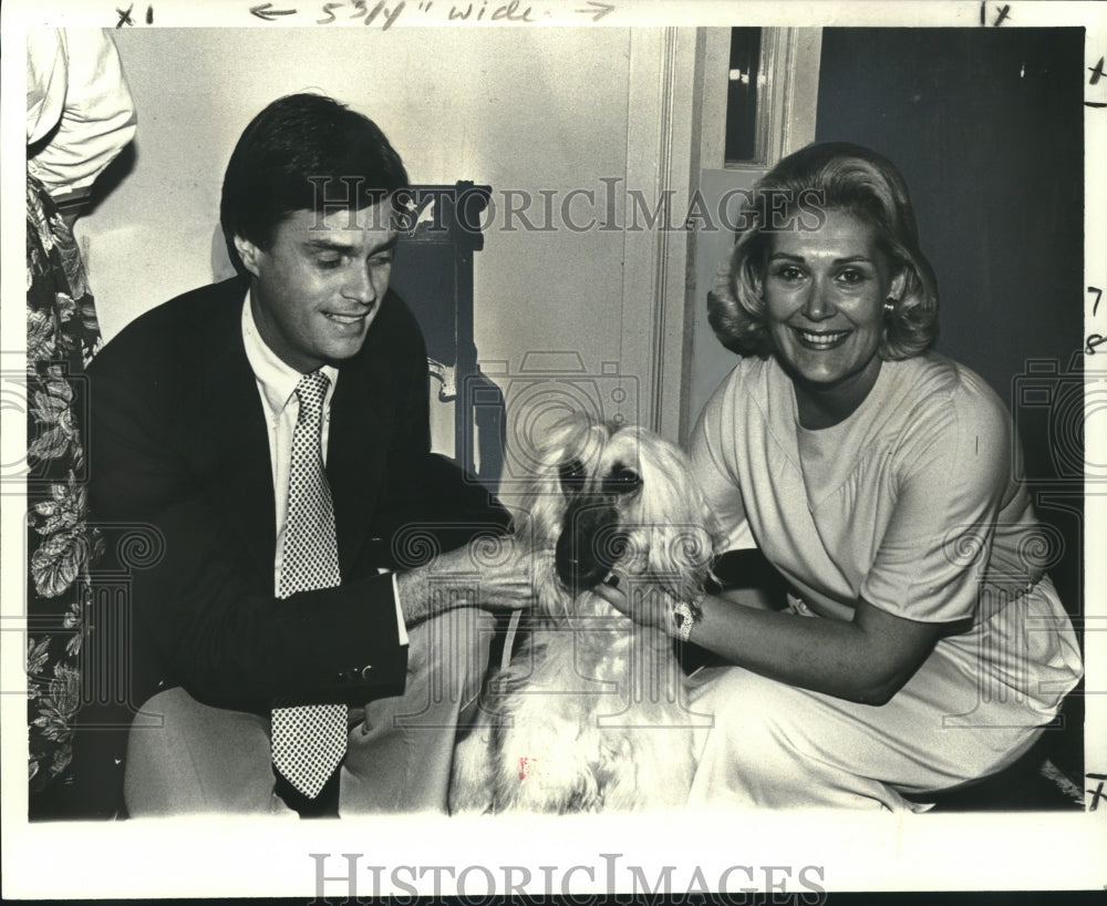 1978 Press Photo Richard French, Sascha and Mrs. Charles Marks- Historic Images