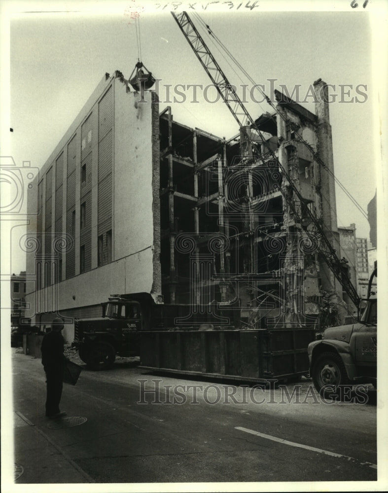 1978 Press Photo Demolition work on the Gateway Building in New Orleans- Historic Images