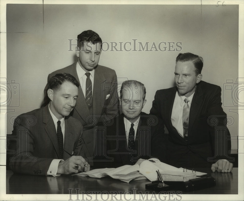 1957 Press Photo Directors of the newly formed LeBlanc-Parr, Inc. - nob16954