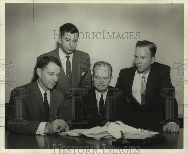 Load image into Gallery viewer, 1957 Press Photo Directors of the newly formed LeBlanc-Parr, Inc. - nob16954
