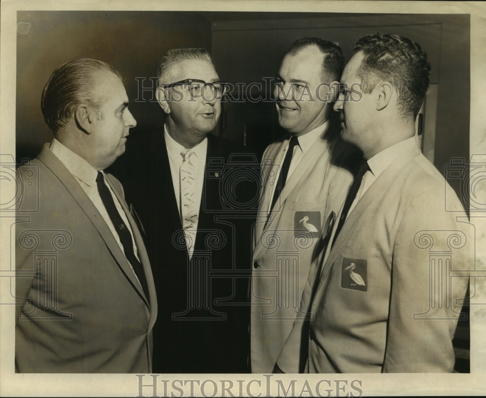 1965 Press Photo J.B. Delerno and members of Louisiana Restaurant Association