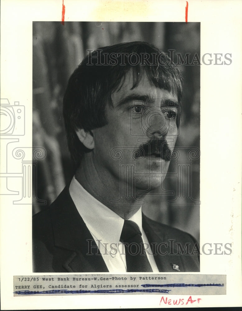 1985 Press Photo Terry Gee, candidate for Algiers assessor - nob17413