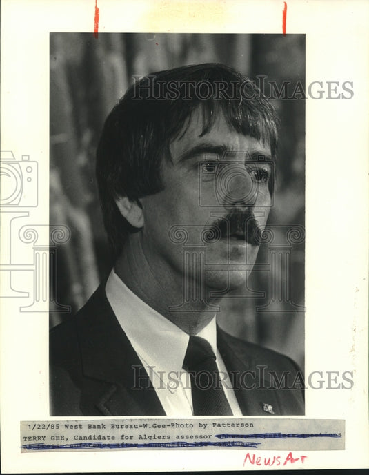 1985 Press Photo Terry Gee, candidate for Algiers assessor - nob17413