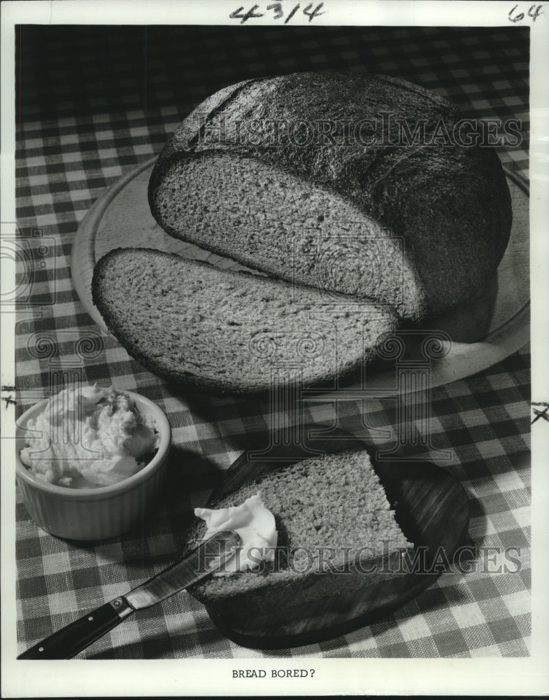 1978 Press Photo Food - Whole wheat bread with a bit of butter- Historic Images