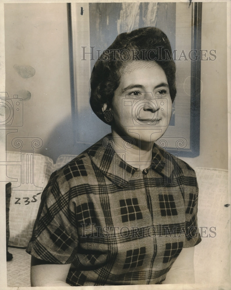 1959 Press Photo Mrs. Miles Gebauer, Jr., president of Silhouette Club