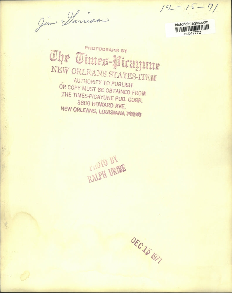 1971 Press Photo Jim Garrison - nob17772