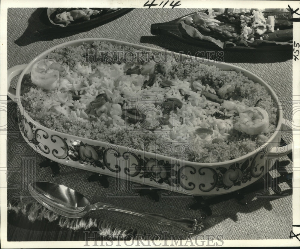 1978 Press Photo Shrimp Rice Casserole - nob18560