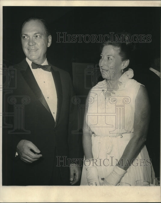 1969 Press Photo Mr. and Mrs. George Fleming at Governors Ball in New Orleans.