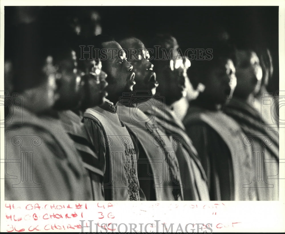 1986 Press Photo Desire Community Chorus Mass Choir, Gospel Extravaganza   - Historic Images