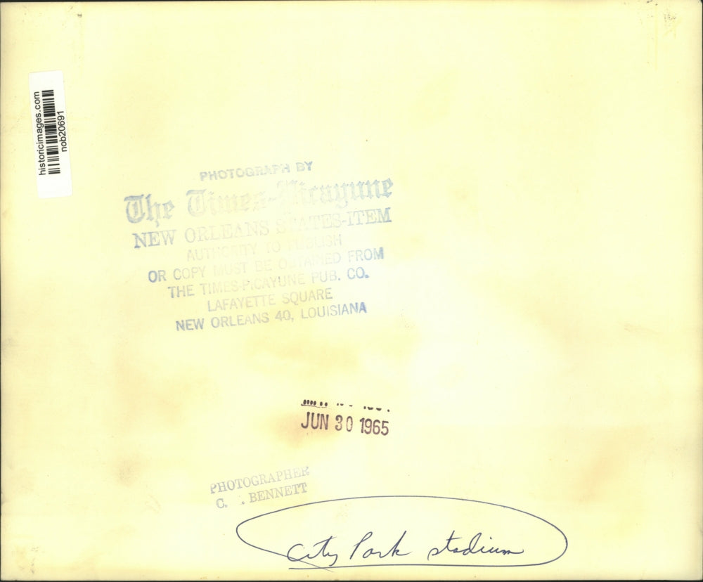 1965 Press Photo Construction view of City Park Stadium's track - nob20691