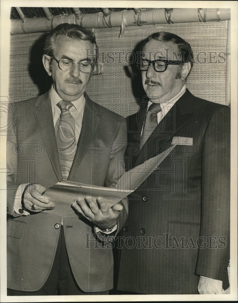 1971 Press Photo Nahum Dagani & Abe Goldfarb, Zionist Organization- Historic Images