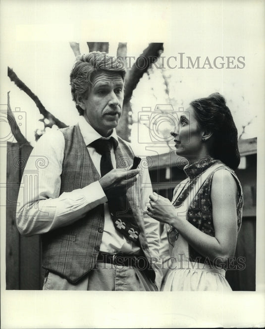 1986 Press Photo David Greenan an Clydia Davenport in scene from "All My Sons"- Historic Images