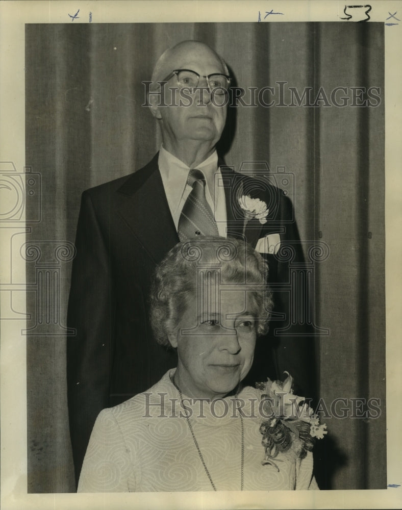 1973 Press Photo Mr. &amp; Mrs. E. C. Guderian Celebrate 50th Wedding Anniversary- Historic Images