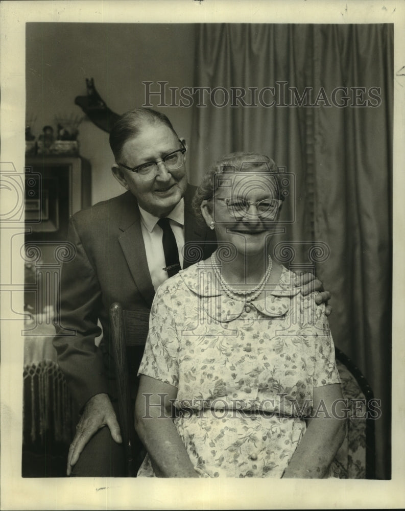 1968 Press Photo Mr. &amp; Mrs. Noah Guidry Sr. observe 50th wedding anniversary