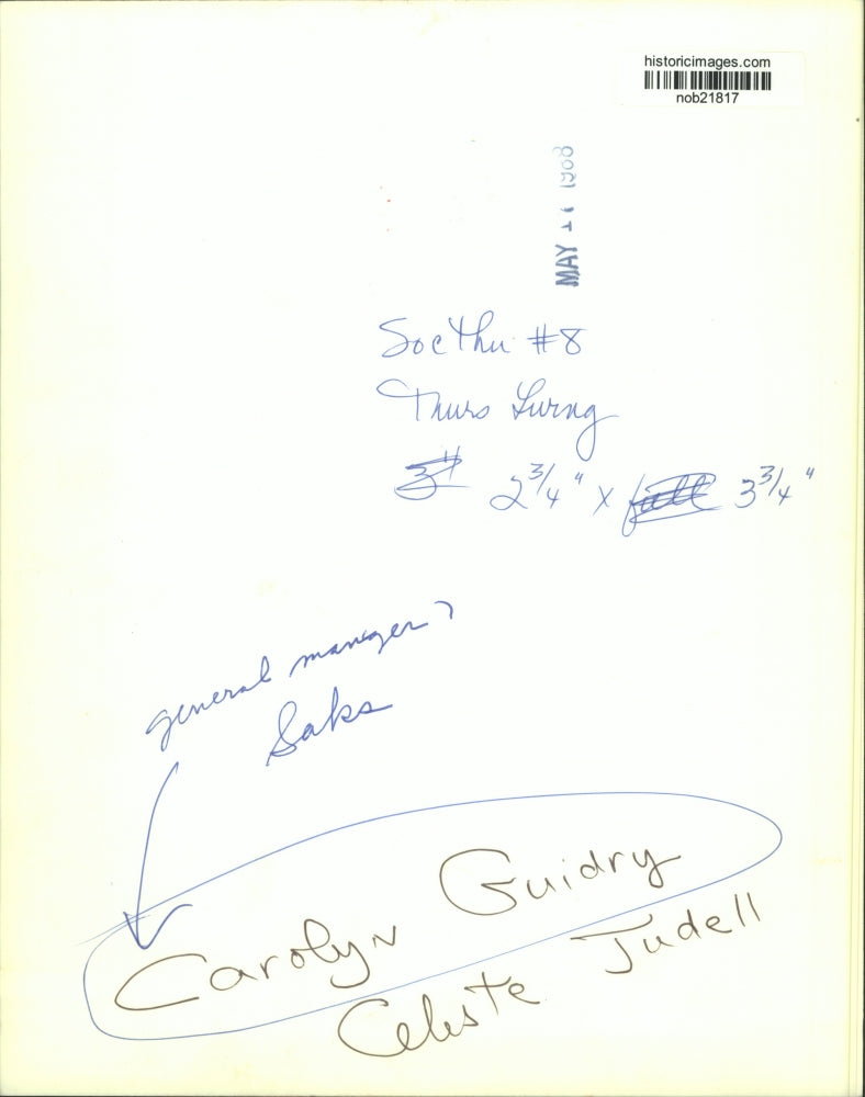 1988 Press Photo Carolyn Guidry, General manager of Saks and Celeste Judell.