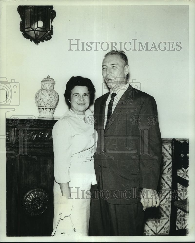 1963 Press Photo Mr. and Mrs. Sal Graziano shown at the Santa Barbara Biltmore