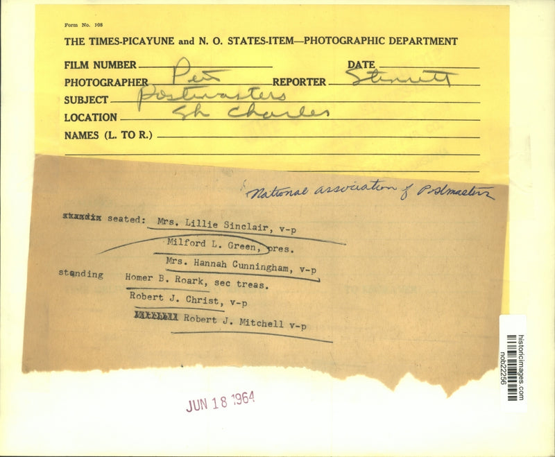 Load image into Gallery viewer, 1964 Press Photo Officers of the National Association of Postmasters.
