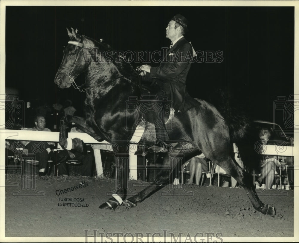 1970 Press Photo Charles Graves on horse, Big Shot&#39;s T. Bird- Historic Images