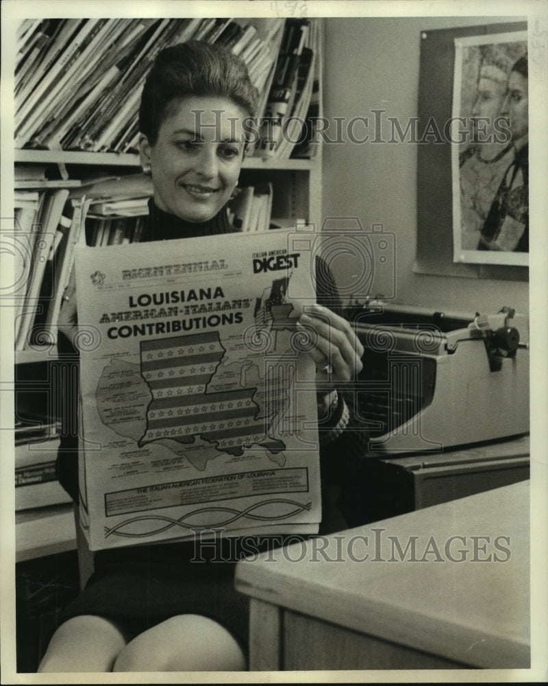 1976 Press Photo Dr. Ann Hallock, Professor of italian at Tulane University- Historic Images