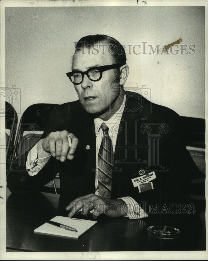 1970 Press Photo Associated General Contractors of American Pres. Carl Halvorson- Historic Images