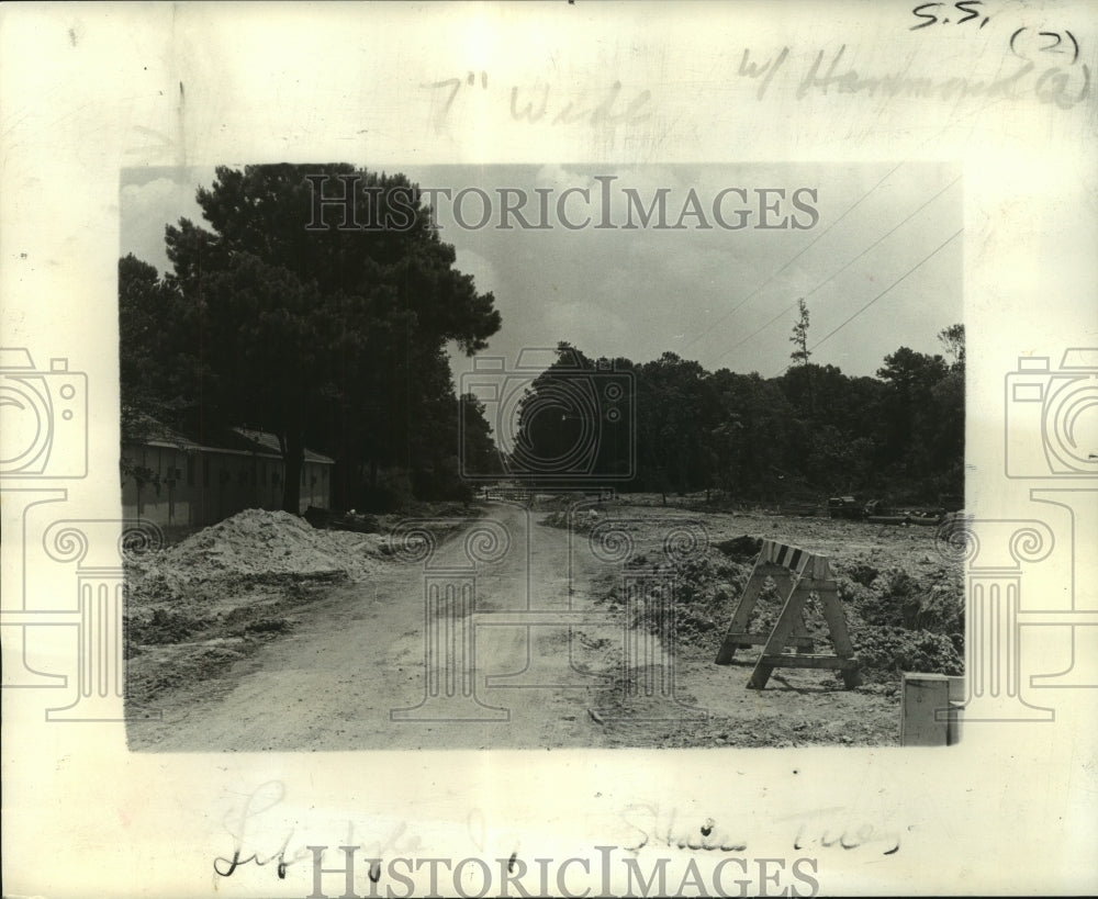 1973 Press Photo Construction area of Hammond west to become Morris Avenue- Historic Images